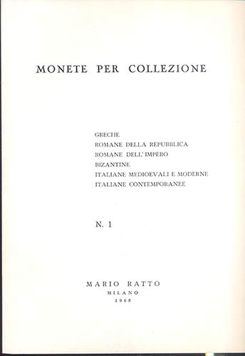 RATTO M. - Milano, 1968. Serie di ... 