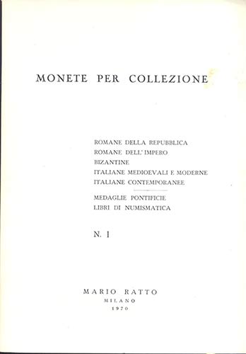 RATTO M. - Milano, 1970. Serie di ... 