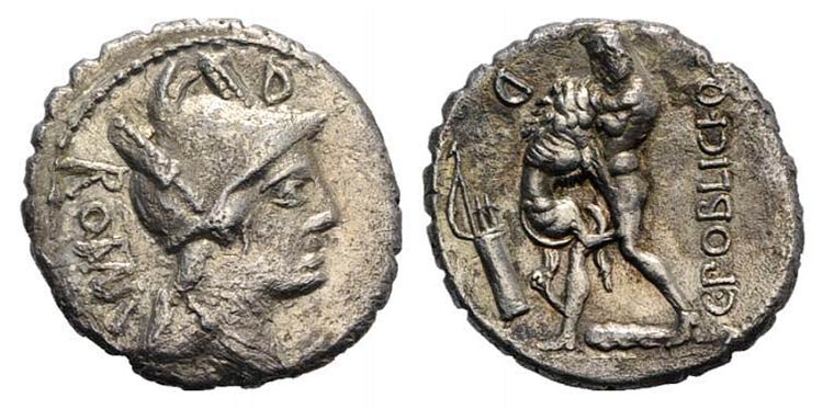 C. Poblicius Q.f., Rome, 80 BC. AR ... 