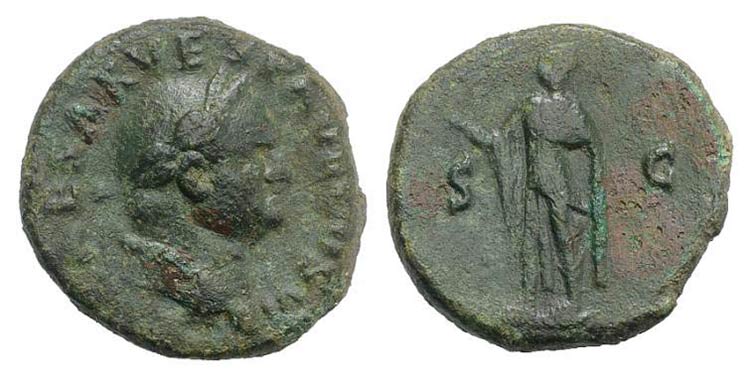 Vespasian (69-79). Æ As (26mm, ... 