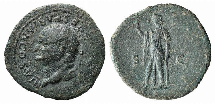 Vespasian (69-79). Æ As (29mm, ... 