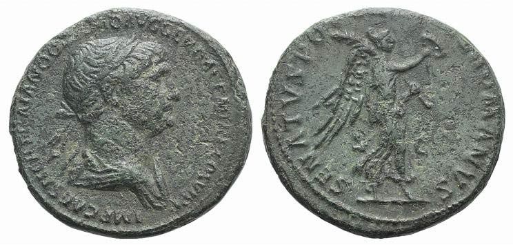 Trajan (98-117). Æ As (26.5mm, ... 