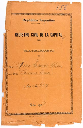 Original marriage certificate ... 