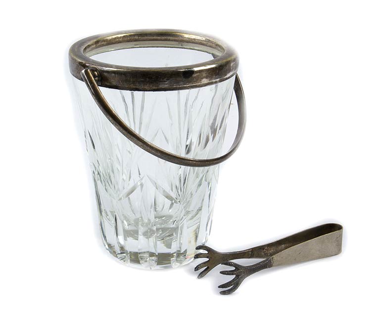Ice bucket with tongs using in ... 