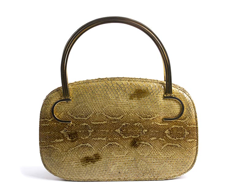 Reptile bag with brass handles ... 