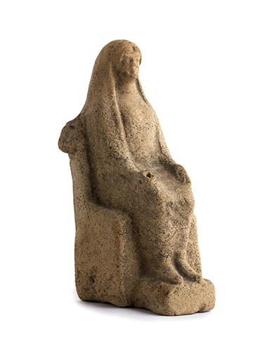   Statuetta votiva di dea assisa ... 
