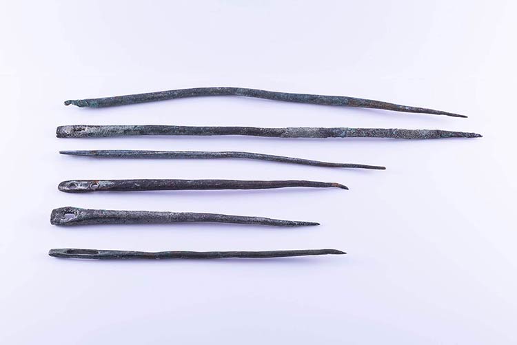 Group of 6 Roman Bronze Needles, ... 
