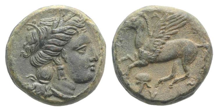Sicily, Nakona, c. 316-290 BC. Æ ... 