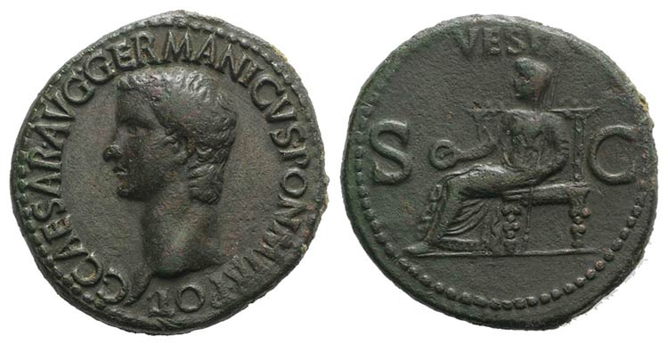 Germanicus (died AD 19). Æ As ... 