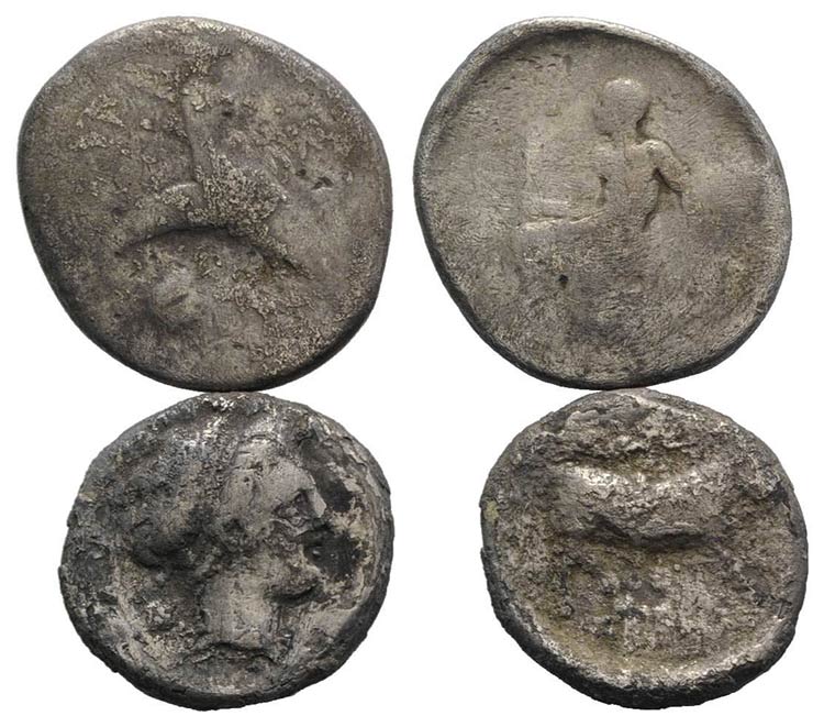 Lot of 2 Greek AR coins, including ... 
