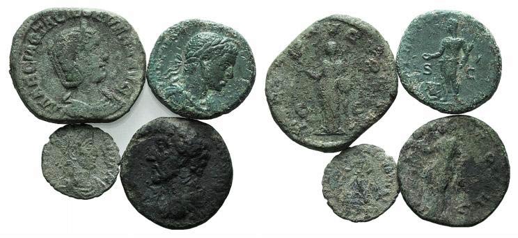 Lot of 4 Roman Imperial Æ coins, ... 