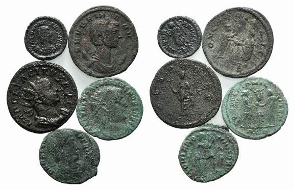 Lot of 5 Roman Imperial Æ coins, ... 