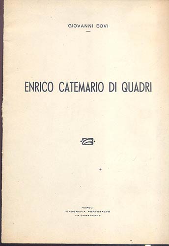 BOVI  G. - Enrico Catematio ... 