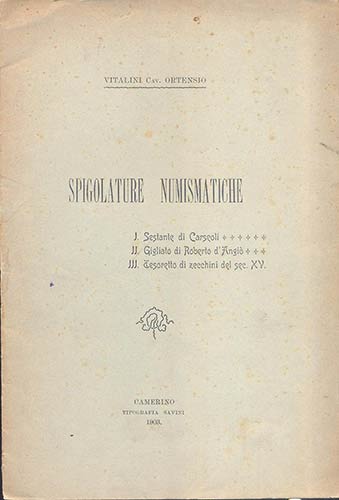 VITALINI O. - Spigolature ... 