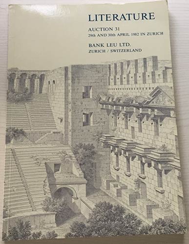 Bank Leu, Auktion 31. Catalogue of ... 