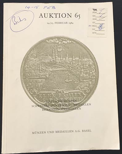Munzen und Medaillen Auktion 65. ... 