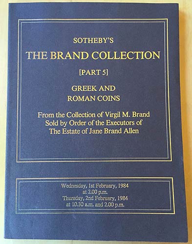 Sothebys. Catalogue of The Brand ... 