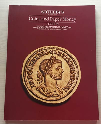 Sothebys Coins and Paper Money. ... 