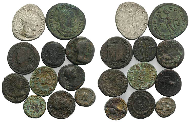 Lot of 11 Æ Roman Imperial coins, ... 