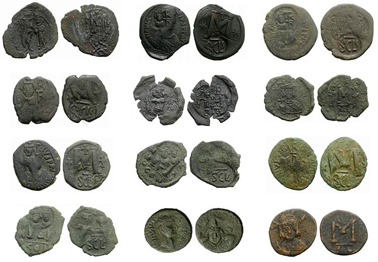 Lot of 12 Æ coins, including ... 