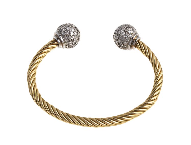 GOLD AND DIAMOND BANGLERealized in ... 