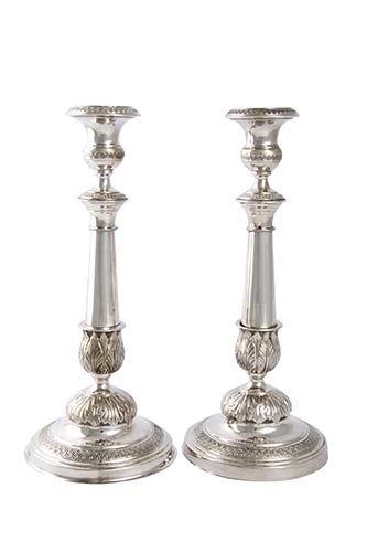 A SOLID 889‰ SILVER PAIR OF ... 