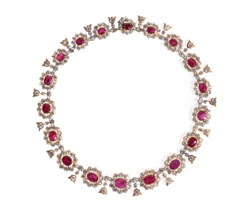 RUBY AND DIAMOND GOLD NECKLACE - ... 