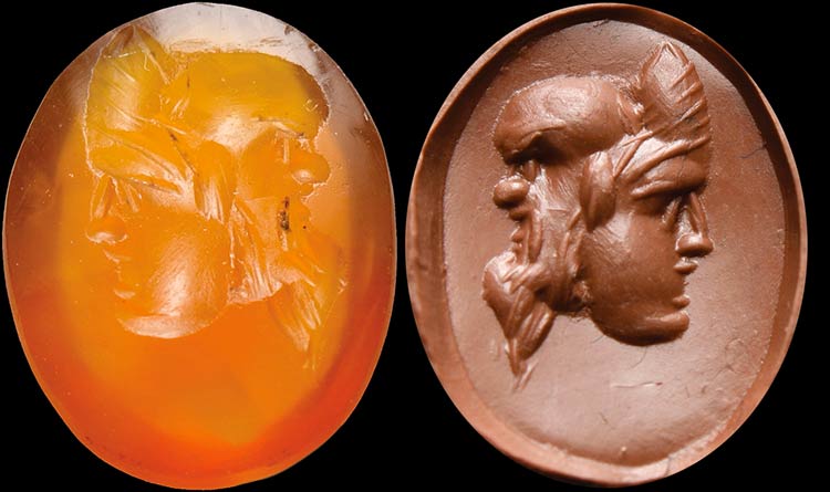 A roman carnelian intaglio. ... 