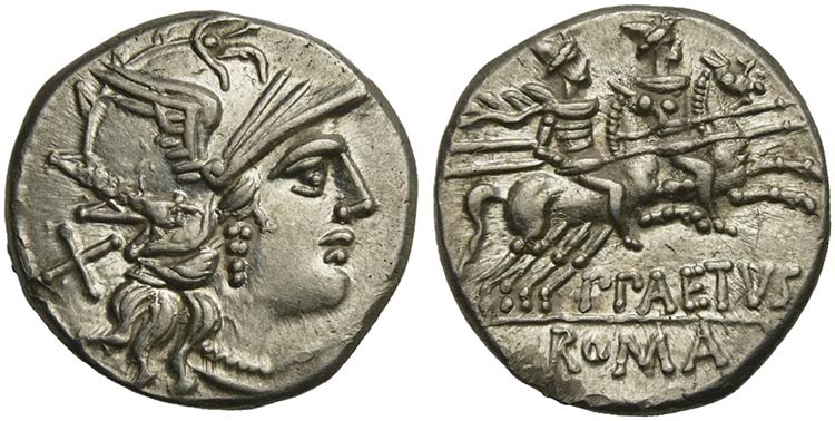 P. Aelius Paetus, Denarius, Rome, ... 