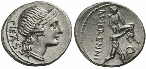 M. Herennius, Denarius, Rome, 108 ... 