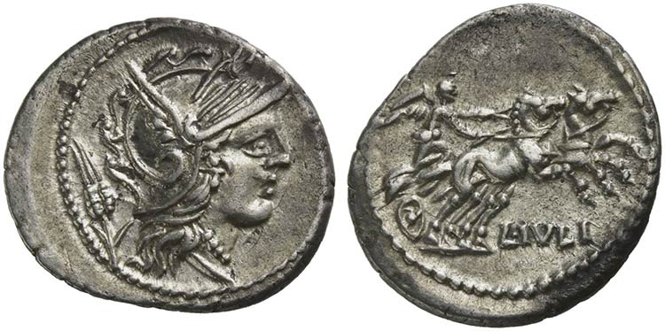 L. Julius, Denarius, Rome, 101 ... 