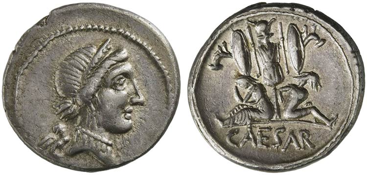 C. Julius Caesar, Denarius, Spain, ... 