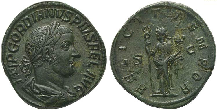 Gordian III (238-244), Sestertius, ... 