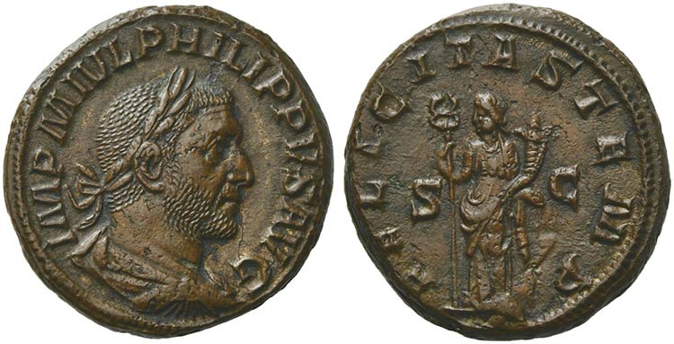 Philip I (244-249), As, Rome, AD ... 