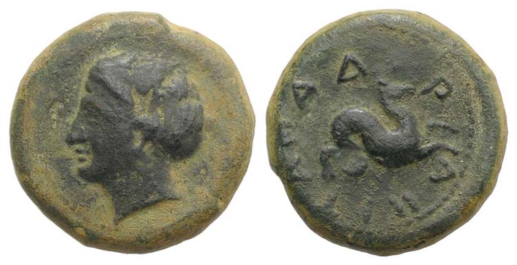 Sicily, Adranon, c. 375-345 BC. Æ ... 