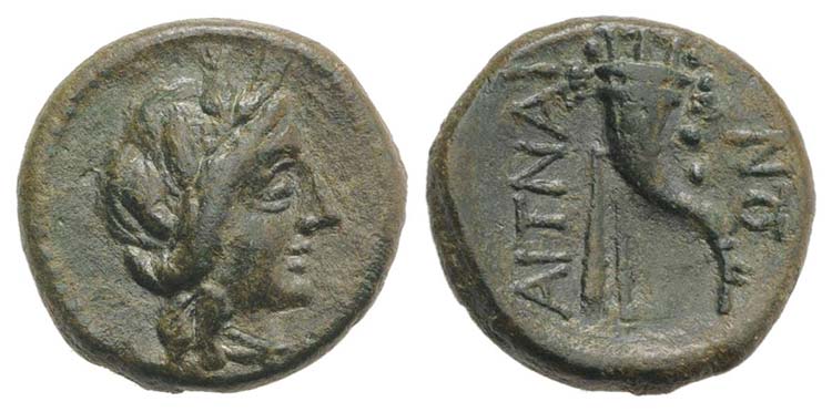 Sicily, Aitna, c. 208-205 BC. Æ ... 