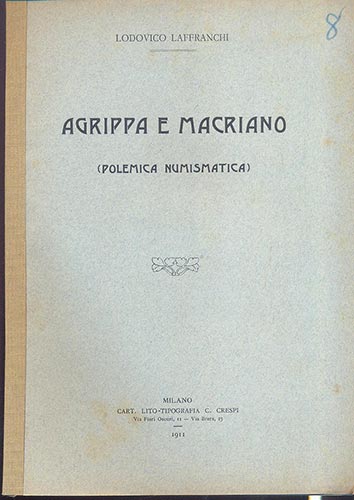 LAFFRANCHI L.  - Agrippa e ... 