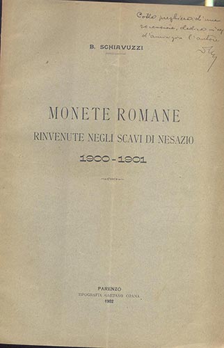 SCHIAVUZZI  B. - Monete romane ... 