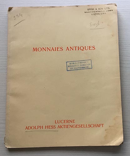 Hess A. Catalogue de Monnaies ... 
