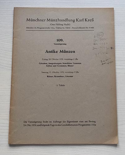 Kress K.  Katalog 109 Antike ... 