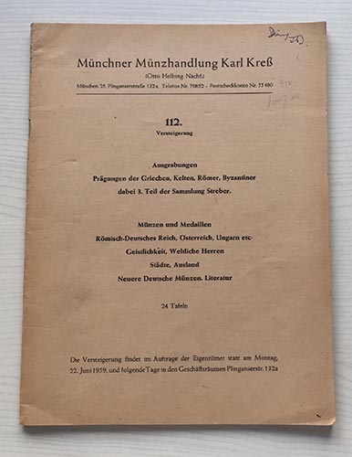 Kress K.  Katalog 112 Ausgrabungen ... 