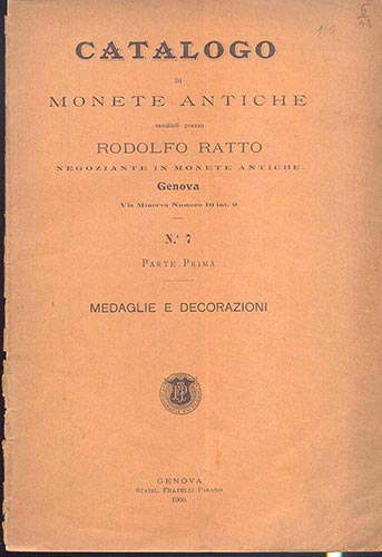 RATTO RODOLFO – Genova 1900 N° ... 