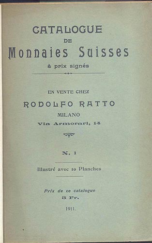 RATTO RODOLFO – Milano 1911. ... 