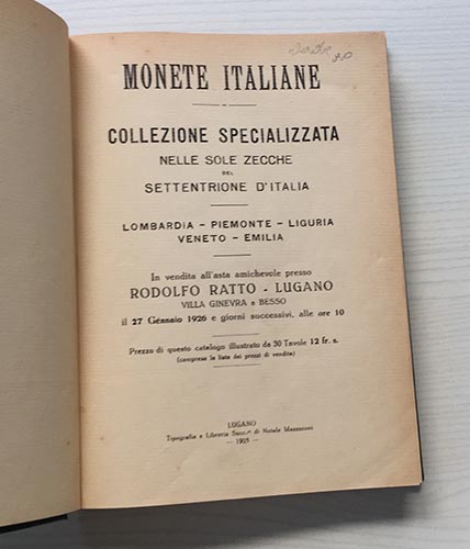 Ratto R. Monete Italiane. ... 