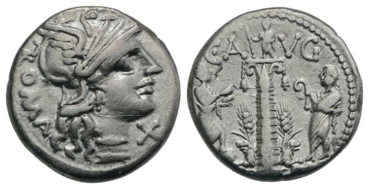 C. Augurinus, Rome, 135 BC. AR ... 