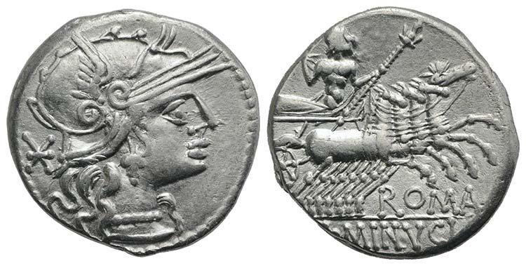 L. Minucius, Rome, 133 BC. AR ... 