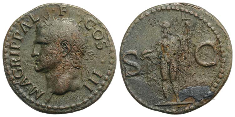 Agrippa (died 12 BC). Æ As (29mm, ... 