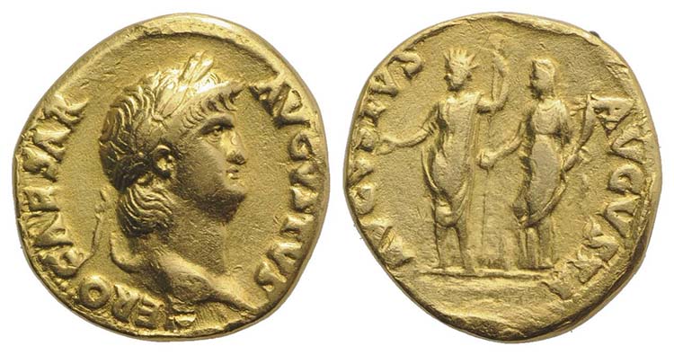 Nero (54-68). AV Aureus (17mm, ... 