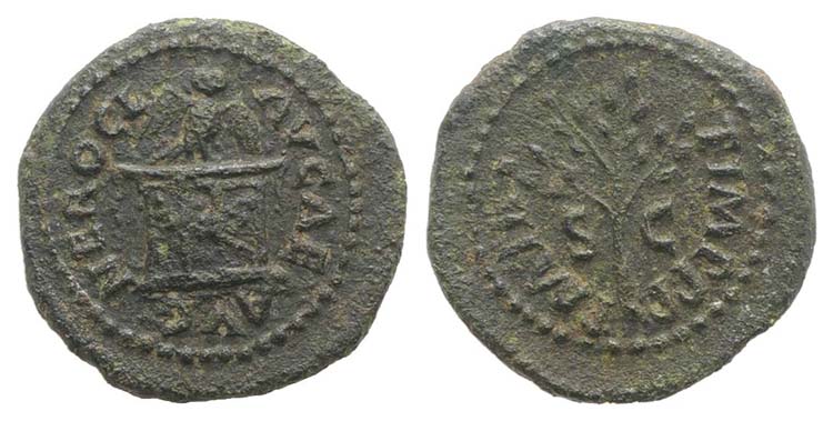 Nero (54-68). Æ Quadrans (15mm, ... 