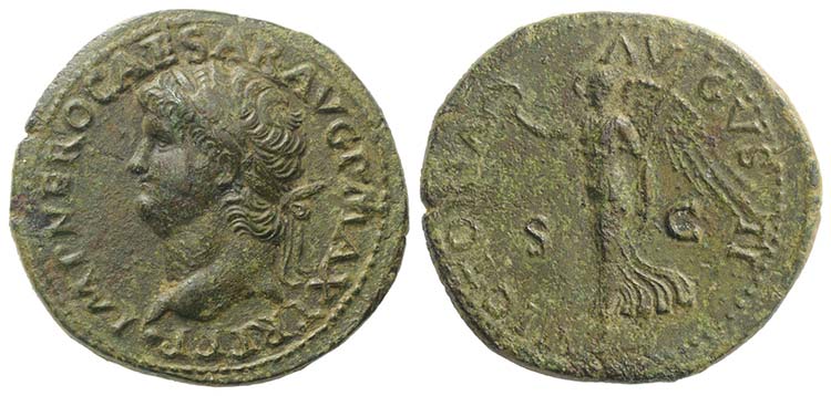 Nero (54-68). Æ Dupondius (31mm, ... 
